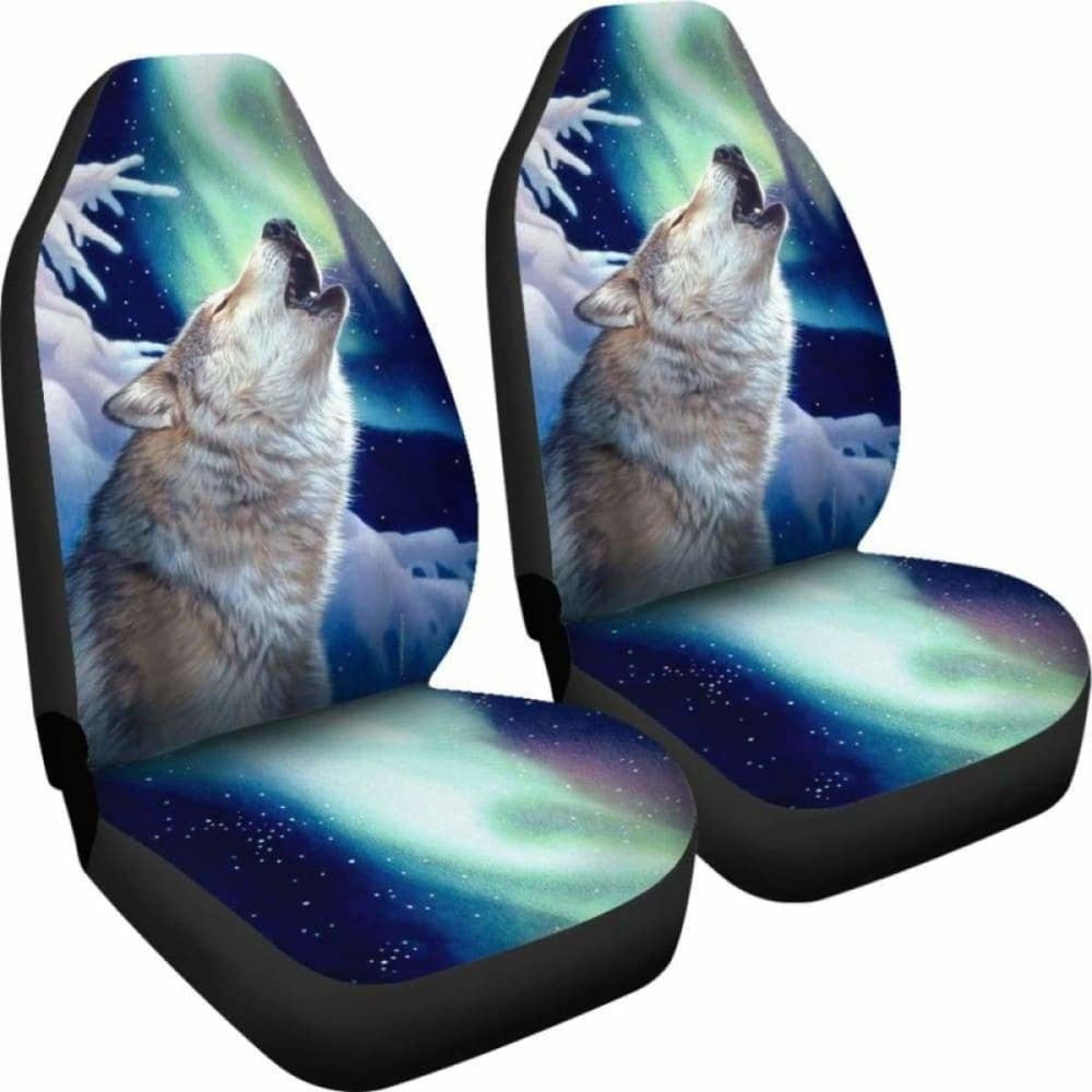 Car Seat Covers Wolf Holy Night