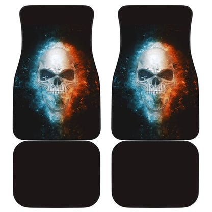 Fire and Ice Skull Car Floor Mats