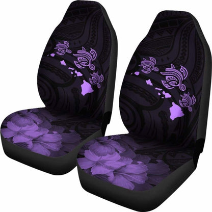Hawaii Hibiscus Map Polynesian Ancient Violet Turtle Car Set Covers - New - Awesome