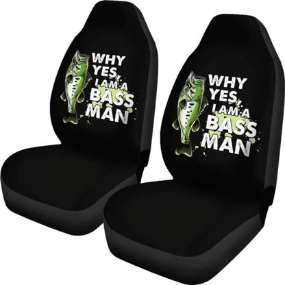 Bass Man Fishing Car Seat Covers