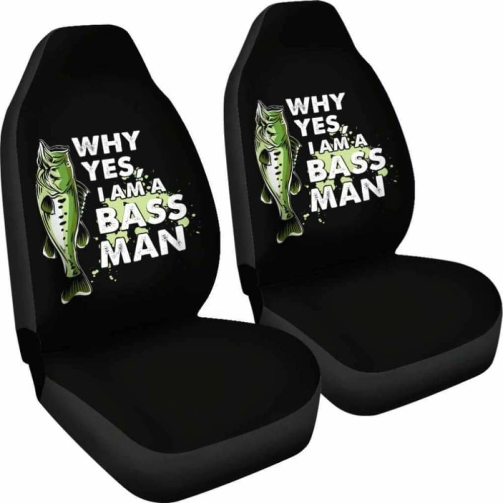 Bass Man Fishing Car Seat Covers
