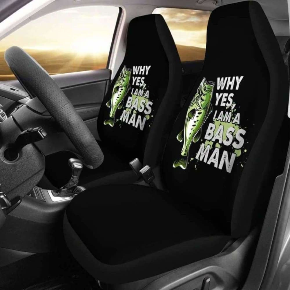 Bass Man Fishing Car Seat Covers