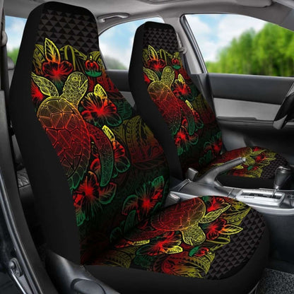 Vanuatu Car Seat Covers - Vanuatu Coat Of Arms Turtle Hibiscus Reggae - New