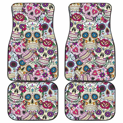 Beautiful Sugar Skull Car Mats