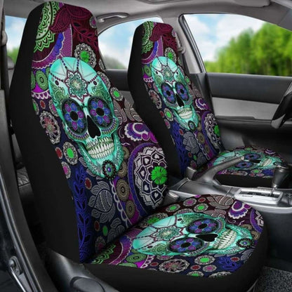 Set Pcs Sugar Skull Car Seat Covers