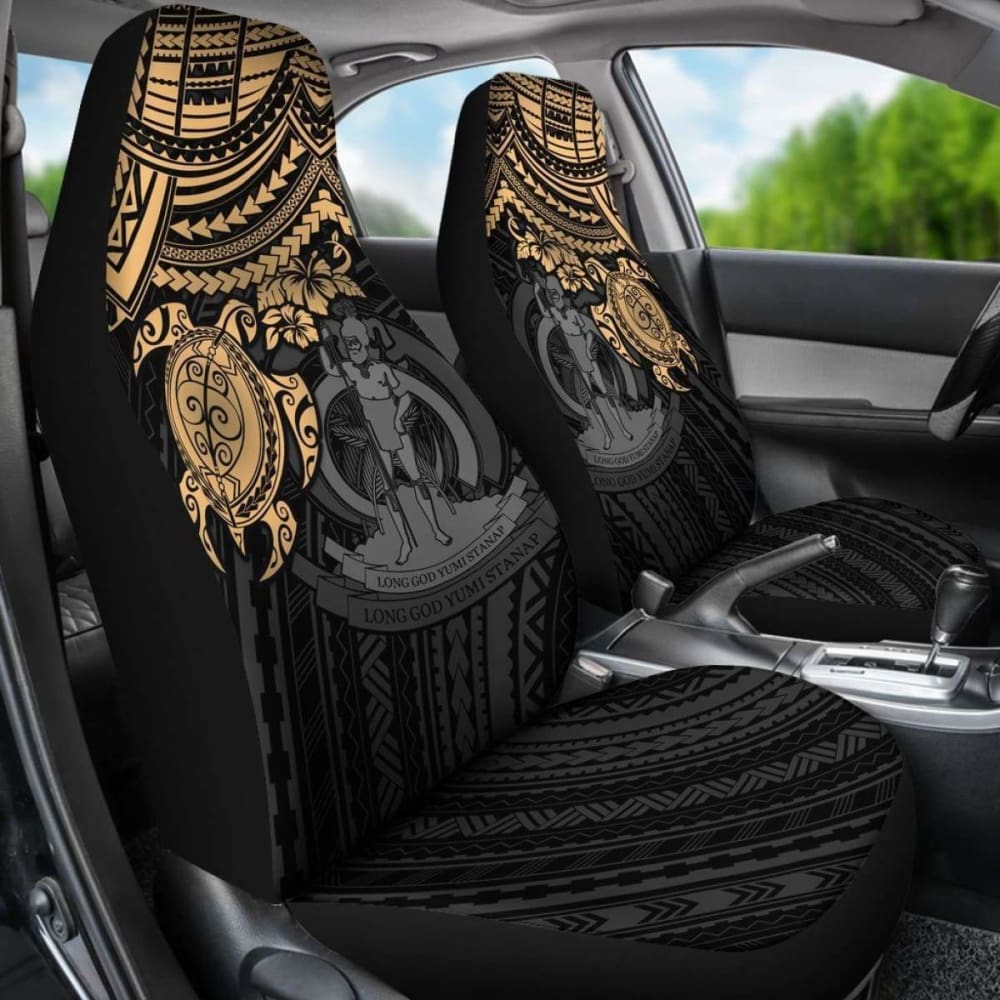 Vanuatu Polynesian Car Seat Covers - Gold Turtle - Amazing