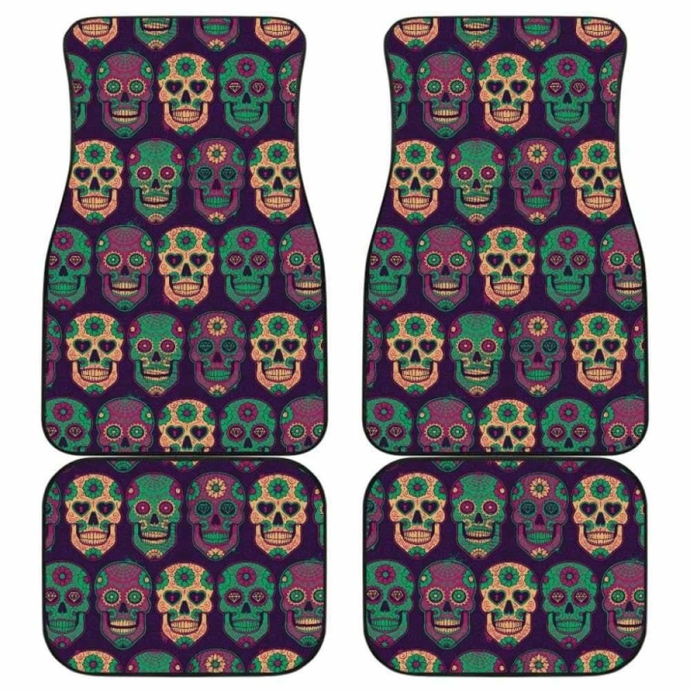 Set Of Pcs Sugar Skull Car Mats