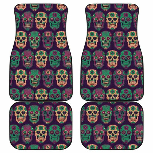 Set Of Pcs Sugar Skull Car Mats