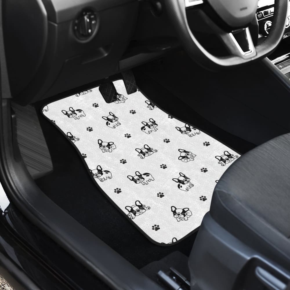 Cute French Bulldog Paw Pattern Car Floor Mats