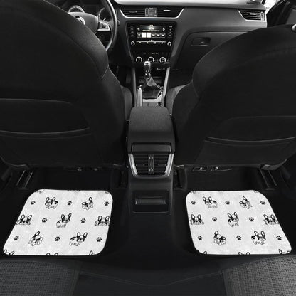 Cute French Bulldog Paw Pattern Car Floor Mats