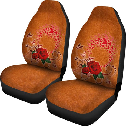 Girly Flower Rose and Butterfly Car Seat Covers