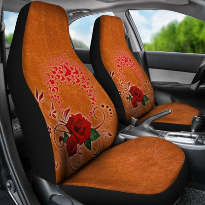 Girly Flower Rose and Butterfly Car Seat Covers