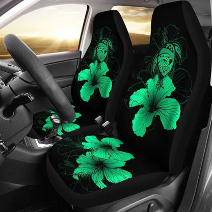 Hawaii Hibiscus Car Seat Cover - Turtle Map - Pastel Green - New