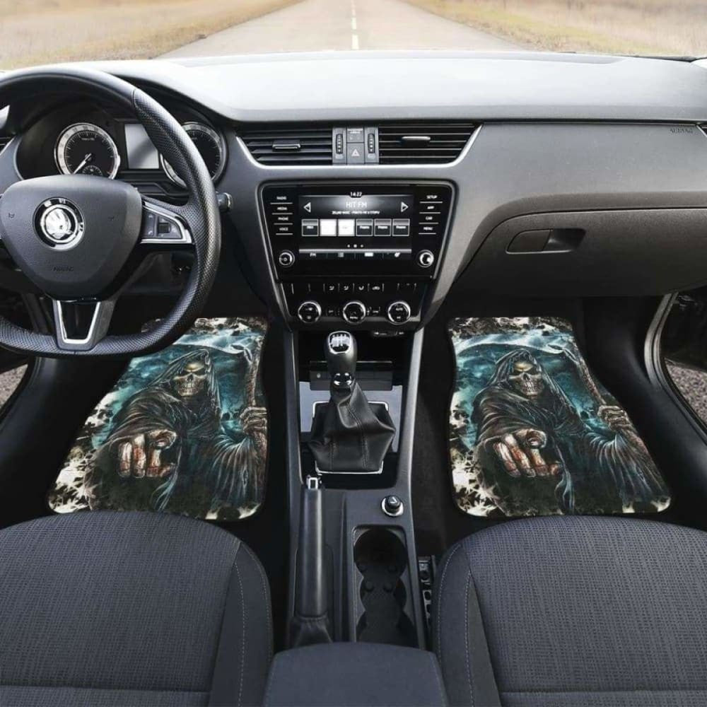 Set Of Pcs Grim Reaper Skull Car Mats