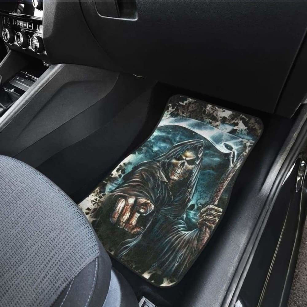 Set Of Pcs Grim Reaper Skull Car Mats