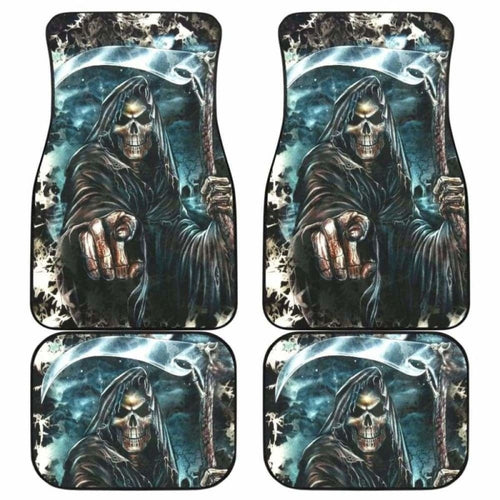 Set Of Pcs Grim Reaper Skull Car Mats