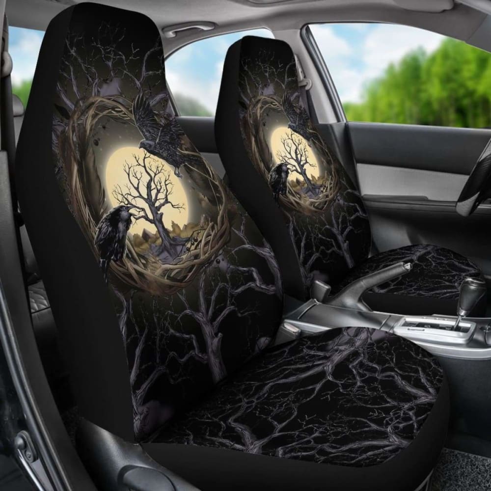 Viking Car Seat Cover - Raven Of Odin -