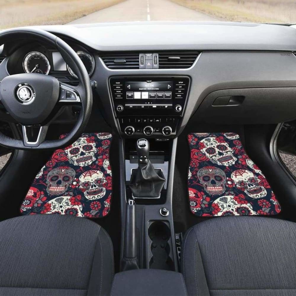 Set Of Pcs Sugar Skull Car Mats