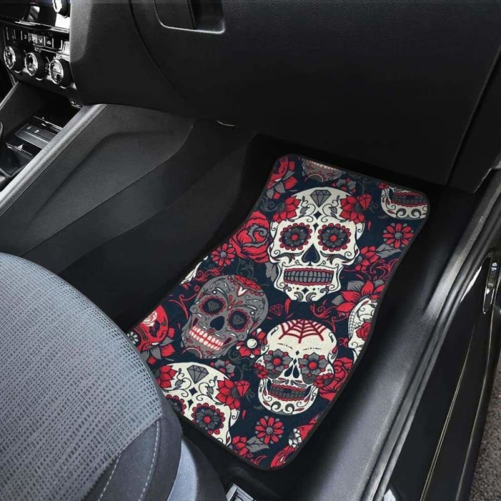 Set Of Pcs Sugar Skull Car Mats