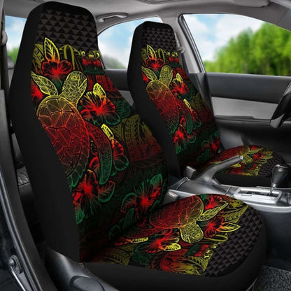 Fiji Car Seat Covers - Fiji Coat Of Arms Turtle Hibiscus Reggae - New