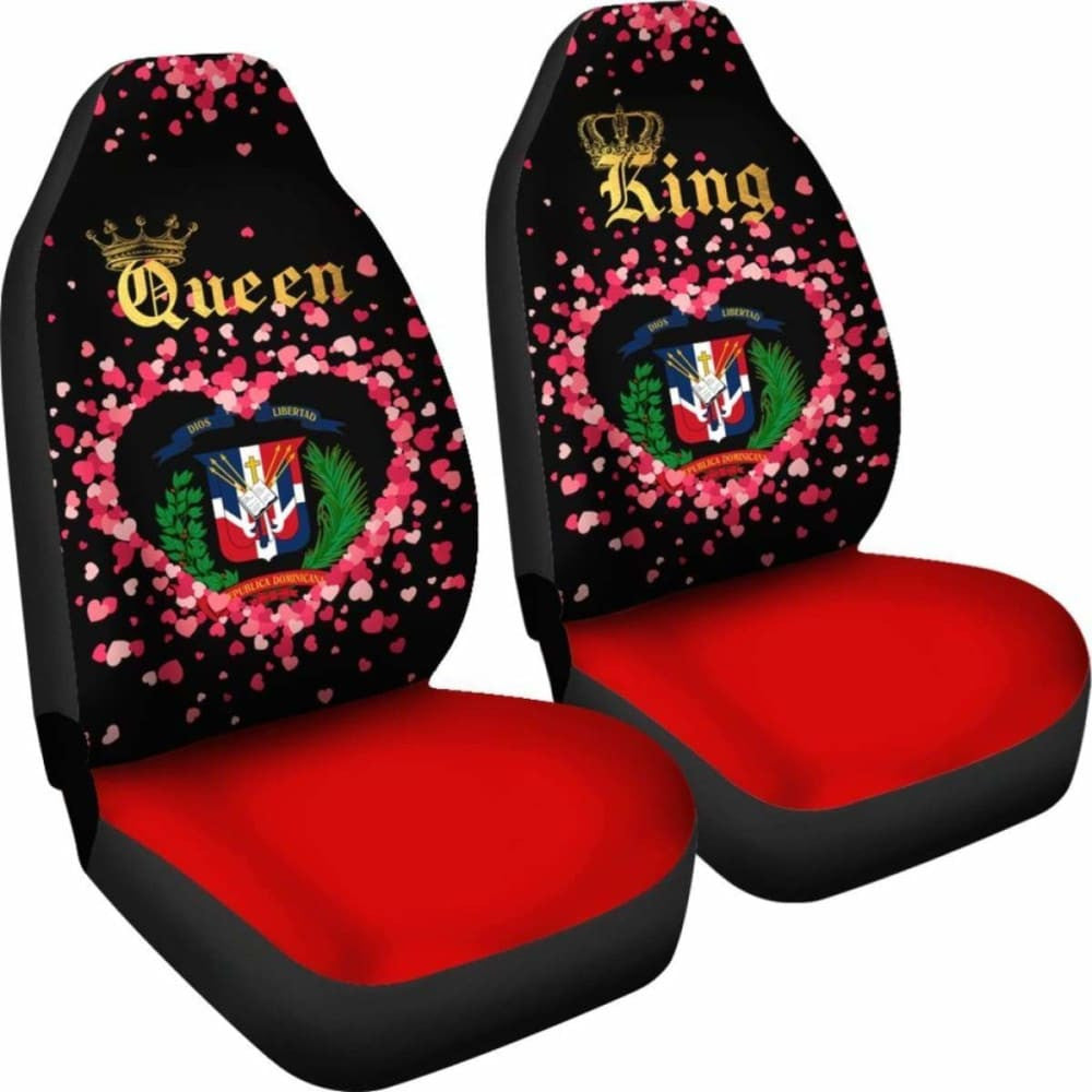 Dominican Republic Car Seat Cover Couple King/Queen (Set Of Two)