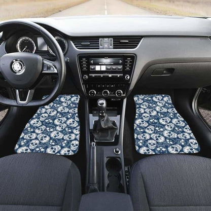 Set Of Pcs Floral Sugar Skull Car Mats