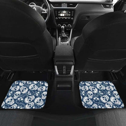 Set Of Pcs Floral Sugar Skull Car Mats