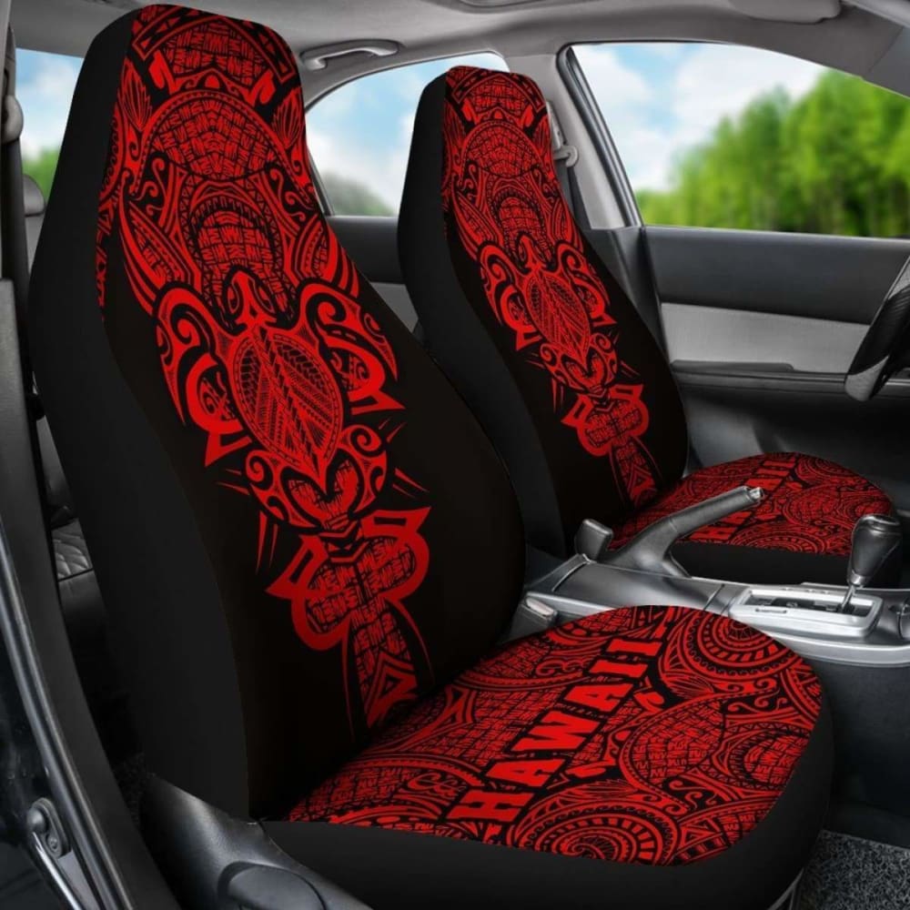 Hawaii Turtle Polynesian Car Seat Cover - Red - Armor Style - New
