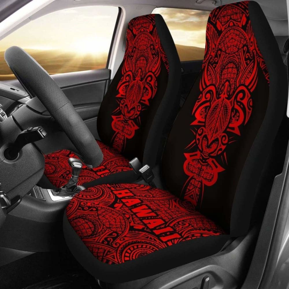 Hawaii Turtle Polynesian Car Seat Cover - Red - Armor Style - New