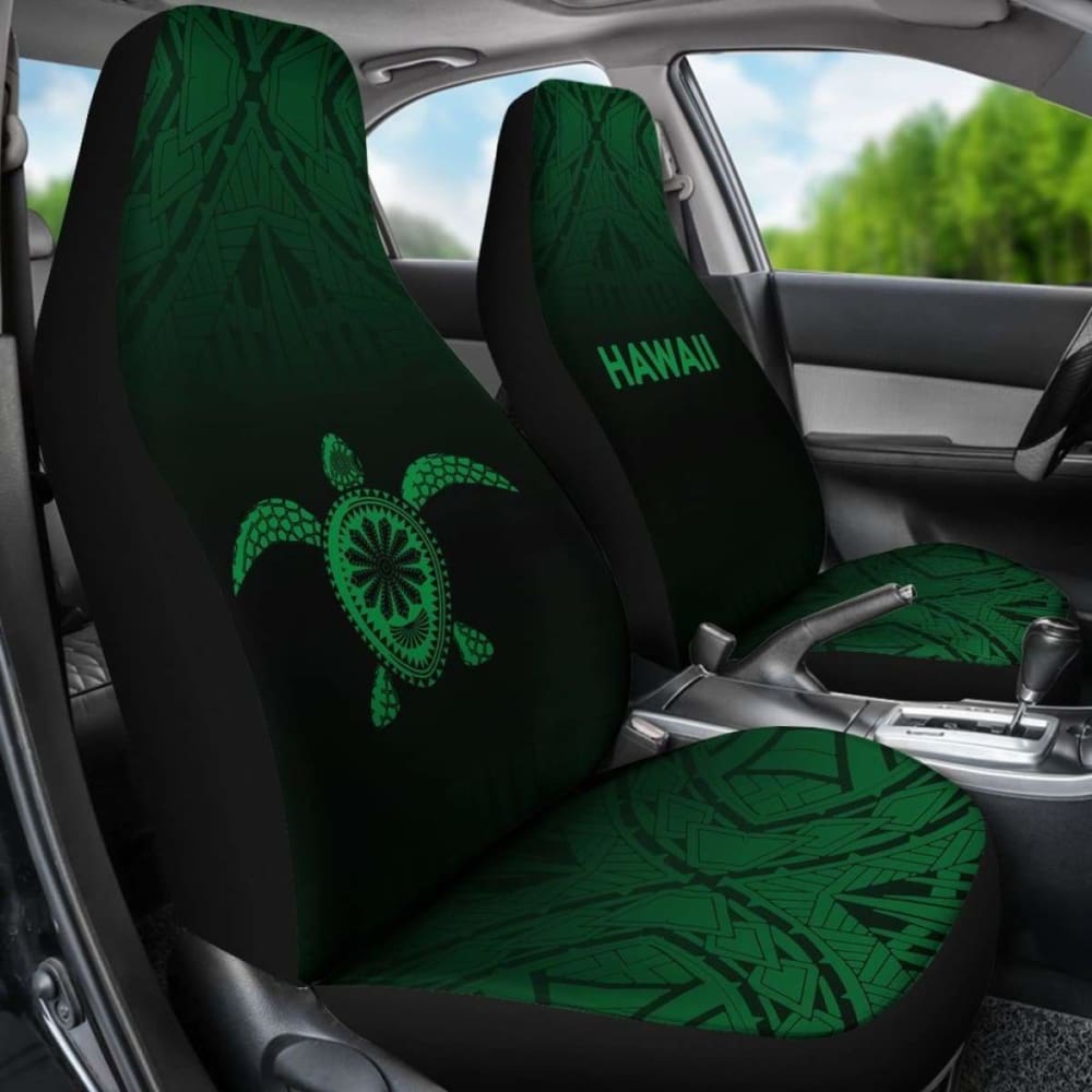 Polynesian Hawaii Turtle Car Seat Covers Fog Green New