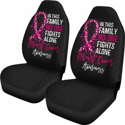 Breast Cancer No One Fights Alone Car Seat Covers