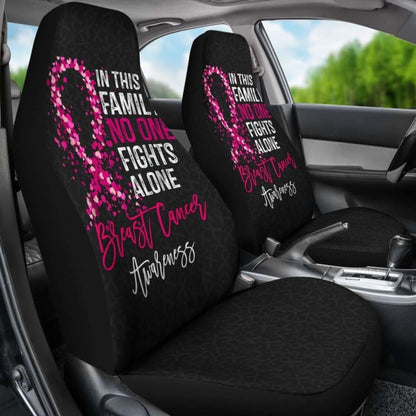 Breast Cancer No One Fights Alone Car Seat Covers