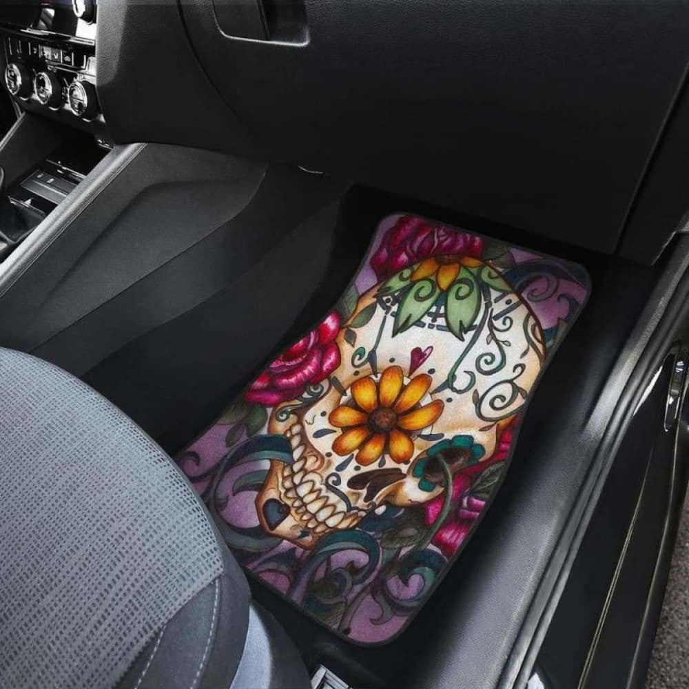 Set Of Pcs Sugar Skull Car Mats