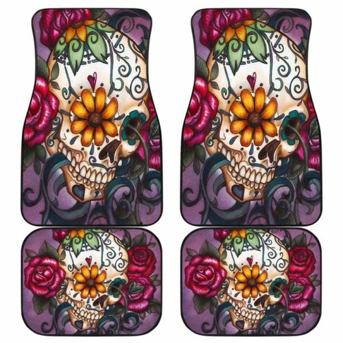 Set Of Pcs Sugar Skull Car Mats