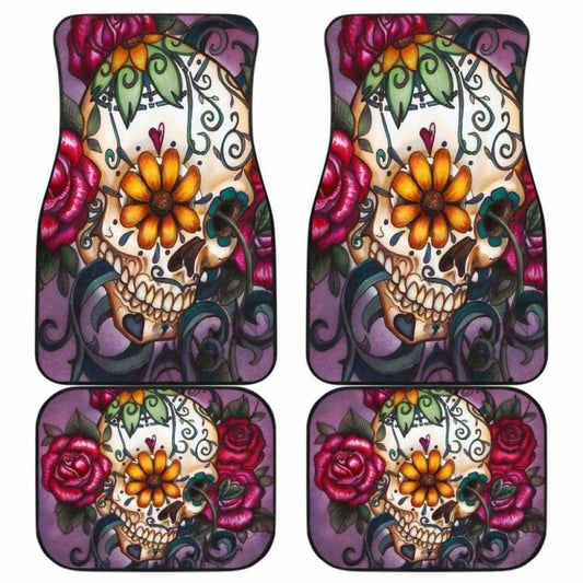 Set Of Pcs Sugar Skull Car Mats