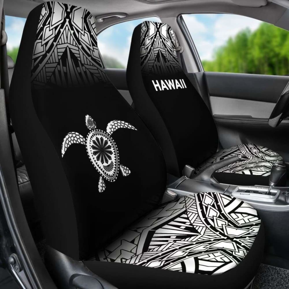Polynesian Hawaii Turtle Car Seat Covers Fog Black New