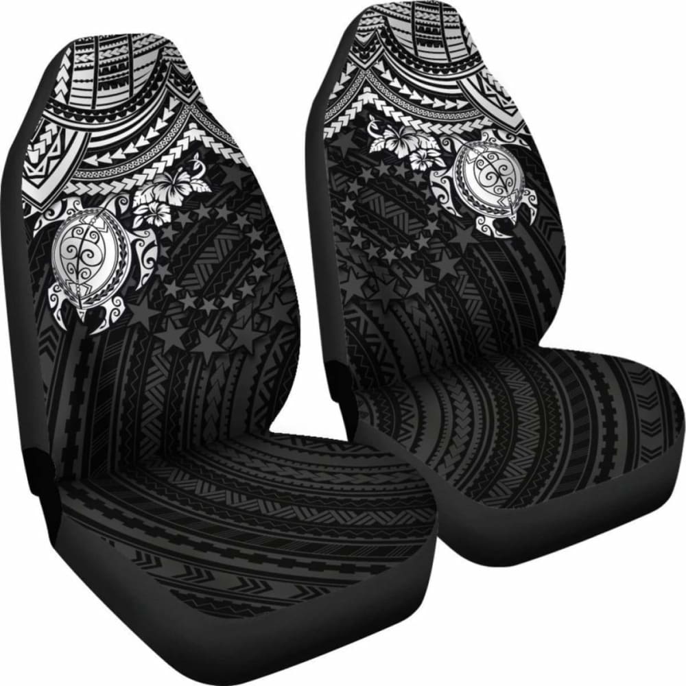 Cook Islands Polynesian Car Seat Covers - White Turtle - Amazing