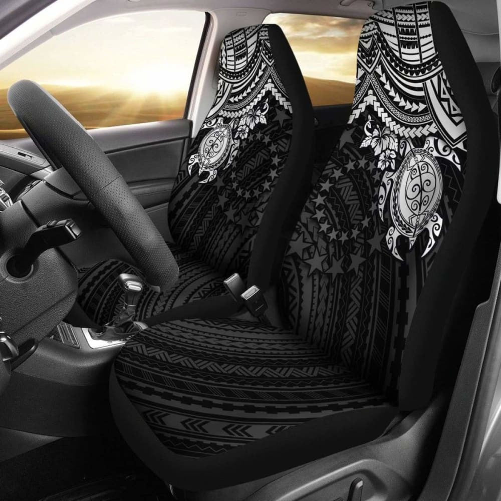 Cook Islands Polynesian Car Seat Covers - White Turtle - Amazing