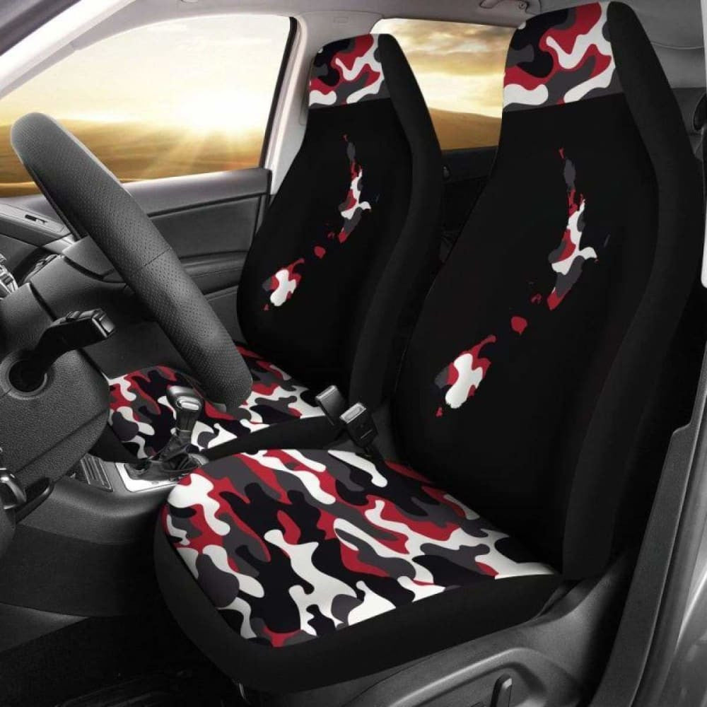 New Zealand Map With Camo Style Car Seat Covers Amazing
