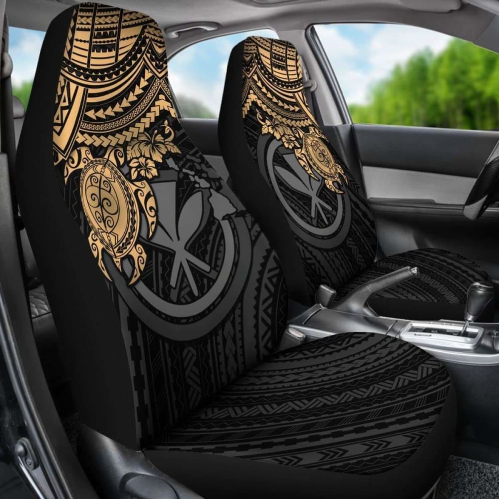 Polynesian Hawaii Car Seat Covers - Gold Turtle - Amazing