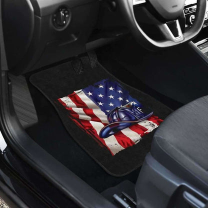 Firefighter Front And Back Car Mats Set Of