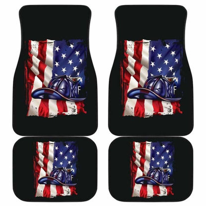 Firefighter Front And Back Car Mats Set Of