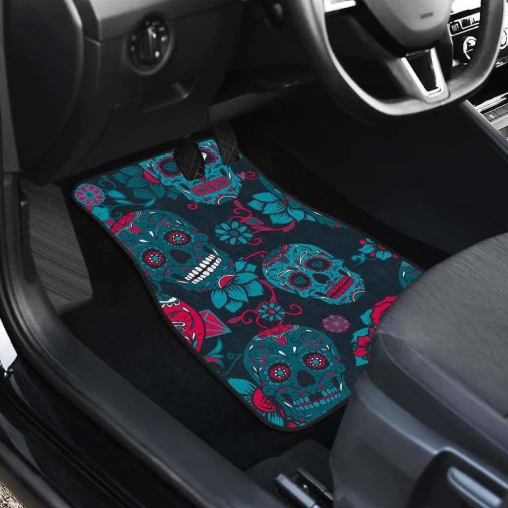 Set Of Pcs Sugar Skull Car Mat
