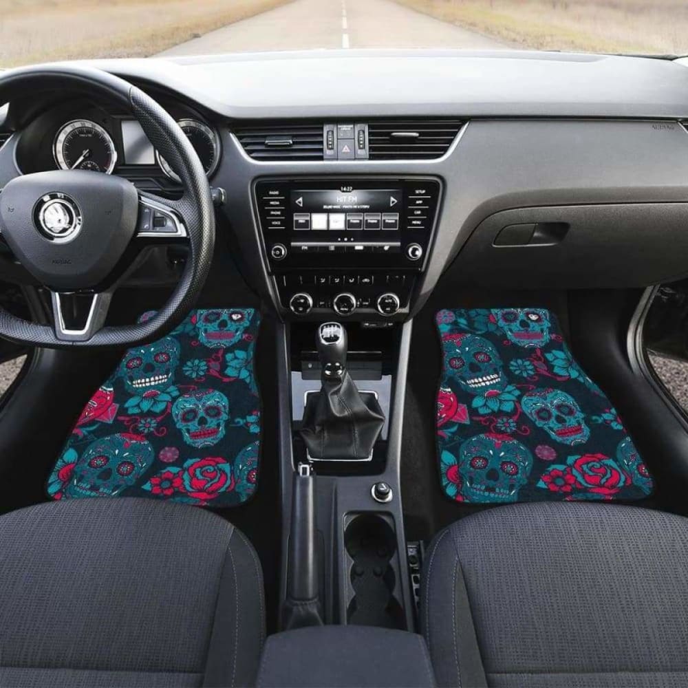 Set Of Pcs Sugar Skull Car Mat