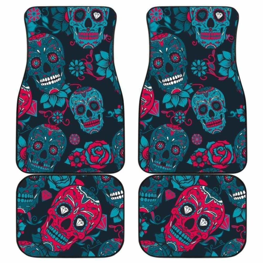 Set Of Pcs Sugar Skull Car Mat
