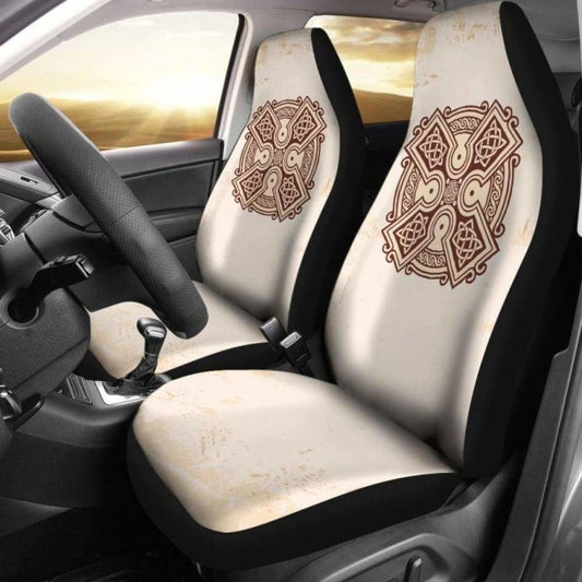 Ancient Celtic Cross Car Seat Cover