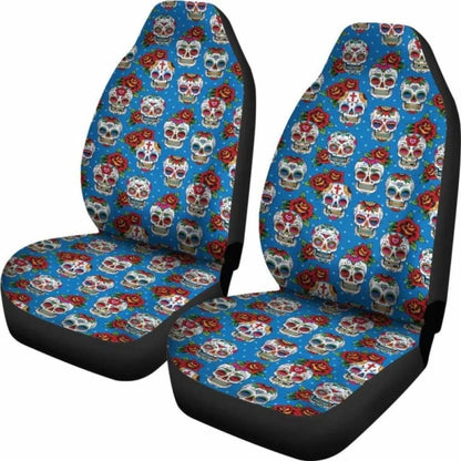 Set Of Pcs Sugar Skull Car Seat Covers