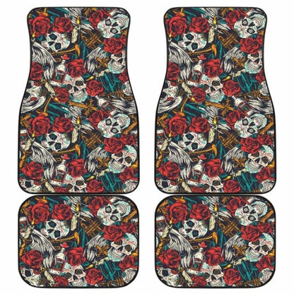 Set Pcs Sugar Skull Car Mats
