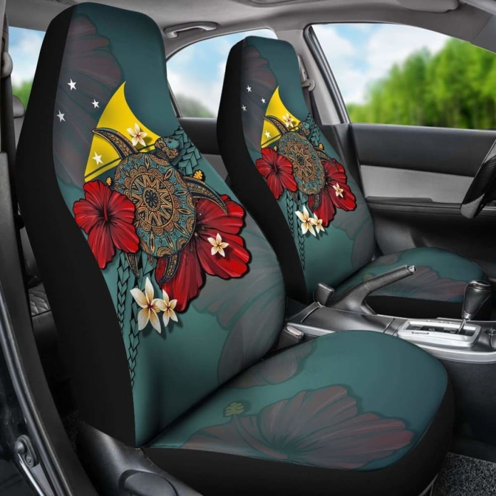 Tokelau Car Seat Covers Blue Turtle Tribal Amazing