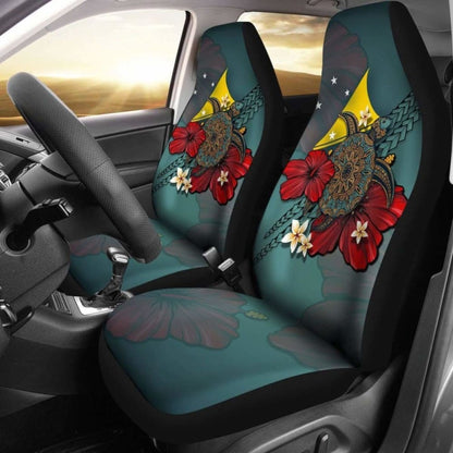 Tokelau Car Seat Covers Blue Turtle Tribal Amazing